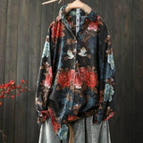 Fongt New Large-Size Loose Literary And Art Retro Broken Cotton Shirt With Long Top