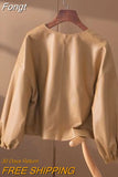 Quality PU Leather Jackets Women Spring Autumn Short Simple Coat Female Women Jacket