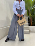 Fongt Summer Leisure Wide Legs Burst Loose Casual Fashion Trousers Women