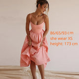 elegant and pretty women's dresses Midi White Vacation Dress Spaghetti Strap Beach Dress A Line Party Dresses 2023-Outfit
