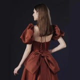 Fongt Shoulder Evening Dress 2025 New Atmospheric Long Dress Annual Conference Host Graduation Party