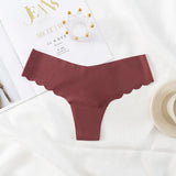 Thong Trousers Ice Silk Sexy Low-Waist Pure Lust Wind T-Pants Thin Invisible Ladies
