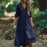 Fongt Shein Bohemian Vacation Cotton Jab Dress New Explosion