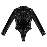 Sleeves Double Zipper Leotard