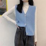 Fongt Vest Knitting Small Short Coat 2023 Spring And Autumn New Wearing Sleeveless Sweater Open Shirt Shoulder