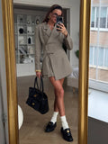 Fongt Fashion Suit Jacket Skirt Suit Suit Women's Waist Design Thin Elegant Simple And Competent Two Sets
