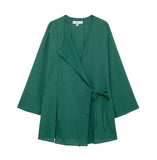 Spring Kimono Cross Coat 6078572 Casual Pants 5057572-Outfit