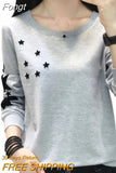 Stars Hoodies Women 2023 Autumn Korean Fashion Pullover Womens Clothing Sweatshirt O-Neck Long Sleeve Sudadera