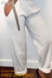 Women Low Rise Hollow Out Belt Casual Pants Sexy Wide Leg Solid Sporty Trousers 2023 Spring Fall Harajuku Lolita Y2K