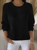 Fongt Sheintemu Autumn And Winter Long-Sleeved Solid Color Sweater New Burst