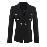 QUALITY New Fashion 2023 Runway Star Style Jacket Women's Gold Buttons Double Breasted Blazer