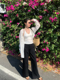 Fongt Xixi 2025 Spring And Summer New Simple Temperament Pure Knitted Bottom Sling Vest Women 89236