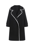 Fongt And Winter 2025 European Women's Double-Sided Hairs Long-Sleeved Knitted Long Coat Loose Wind Coat