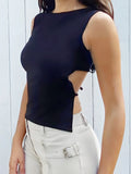 Backless Crop Top Corset Top Sexy Top Women Green Sleeveless Summer Clothes Solid Basic Cami Streetwear Y2K Tank