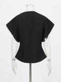 Fongt Sexy Deep V Vest Blouse 2025 Autumn New Temperament Slimming Nail Drill Senior Sense Coat Woman