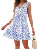 Fongt Summer Women's Colorless Long Sleeveless Long-Term Loose Dress Tide
