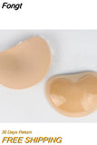 Swimsuit Bra Insert Pads Adhesive Silicone Breast Pad Bikini Push Up Bras Pads Heart Shape Women Sexy Breast