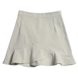 Fongt Shooting Small Lotus Leaf Side Fishtail Short Skirt Anti-Light High-Rise Thin A Word Bag Hip Skirt 8191