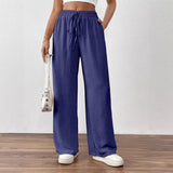 Fongt Wish Summer Bursts Of Slacks Loose Pockets Tight Leg Trousers Women
