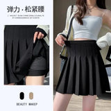 Fongt Micro-Fat Mm2025 Spring New High-Waisted Bright Split-Dress Woman This Year's Popular A-Word Long Skirt