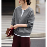 Fongt And Winter Knitted Open Shirt Two Lattice Collar Shirt Early Spring New Color Fashion Splicing Coat Sweater