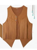 Fongt Vest Short Tuxedo Summer New Leisure Retro Open-Breast Button Trend