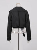 Fongt Temperament Long-Sleeved Solid Color Waist Thin Coat 2025 New High-End Fashion Wind Coat Woman