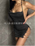 New Women's Hot-Selling Back Sexy Hollow Open Bag Hip Dress Chain Hanging Dress