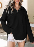 Fongt Collar Edgy Autumn And Winter Women's Neutral Style Street Trend Loose Collar Zipper Hat Long