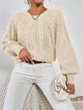 Fongt 2025 New Solid Color Collar Long-Sleeved Jersey Elegant Loose Sweater Woman
