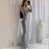 Fongt Women's 2024 Summer New Sexy Sling Waist Show Thin Bag Hip Dress Women's Casual Beach-Outfit