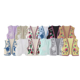 Fongt 2025 New Women's Clothing Embroidered Tard Vest