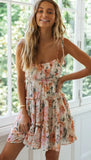 Fongt Spring And Summer New Holiday Style Sexy Print High-End Sling Dress Women Have Inside