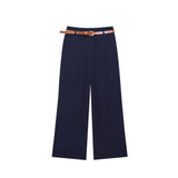 Fongt Homemade New Women's Sea Gas Belt Rolling-Legged Pants 1478/134/401
