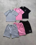 Fongt New Popular S Embroidery Printing Series For Young Couples Casual Broad-Legged Trousers
