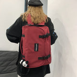 Capacity Multifunctional Men Backpack Laptop 15.6 Solid Crossbody Bags High School Travel Bag Teen College Student