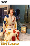 Fleece Nightgown Women Winter Flannel Plus Velvet Warmth Princess Long Sweet Bathrobe Spring Autumn
