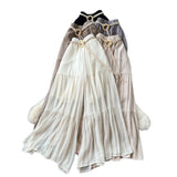 Fongt Trousers 2025 Summer Fairy Gentle Wind With High-Waisted Loose-Fitting Broad Leg Skirts And Crotch-Covered Chiffon