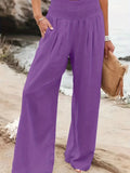Fongt New Spring Women's Casual Cotton Lint Comfortable Mid-Rise Trousers Women