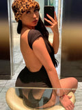 Jumpsuit White Playsuit Sexy Short Sleeve Rompers Women Solid One Piece Outfits Overall Bodycon Black Jumpsuits