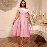 Fongt Africa's New Slanted Shoulder Dress Banquet Dinner Dress Dress Dress Dress