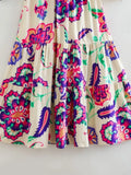 Fongt Women's V-Neck Flower Print Long Dress 9287
