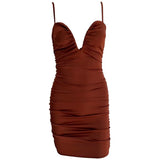 2021 New Arrival Deep V-Neck Halter Spaghetti Strap Dresses For Women 2020 Fashion Party Night Elegant