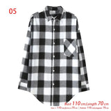 New Arrival Women Vintage Plaid Oversized Blouse Lantern Sleeve Turn Down Collar Autumn Shirts Button Up Casual Tops