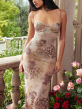 Fongt 2025 Summer New Fashion Sexy Leopard Print Bag Babes Hanging Dress