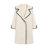 Fongt And Winter 2025 European Women's Double-Sided Hairs Long-Sleeved Knitted Long Coat Loose Wind Coat