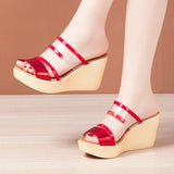 Women With High Heels And Flip-Flops Wear 2023 New Summer Muffins With Thick Soles, Fish Mouths, Fashionable, Big-Size