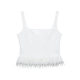 Fongt And Winter New Solid Color Feathers Elastic Body Slings