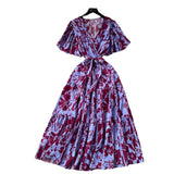 Fongt Vintage Orange Tsper Dress 2025 Summer New Strap Design Design Feel Smashed Spun Dress
