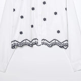 Fongt Homemade New Women's Embroidered Prefectural Cotton Clip Long Sleeve Shirt 3564065